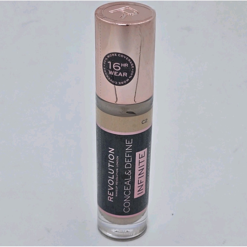 C2 Makeup Revolution Conceal & Define Concealer C2 16HR Wear 0.3oz NEW SEALED